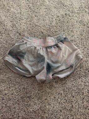 lululemon Gray Athletic Shorts with orange Speckle